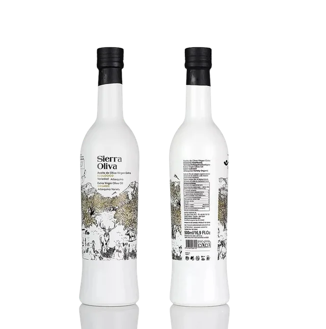 SIERRA OLIVA ECOLÓGICO Premium – Arbequino Campaña 25/26 · CRISTAL 6 x 500 ml