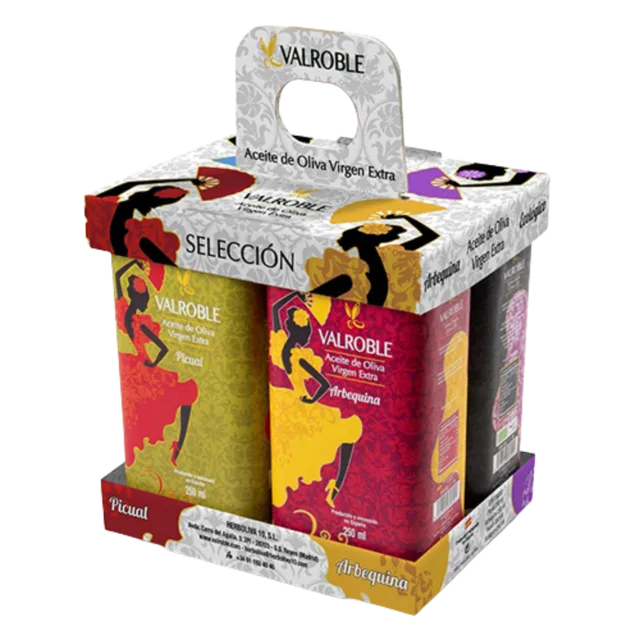 Pack de latas Valroble: Picual, Arbequina, Fusión y Ecológico Pack/4Latas